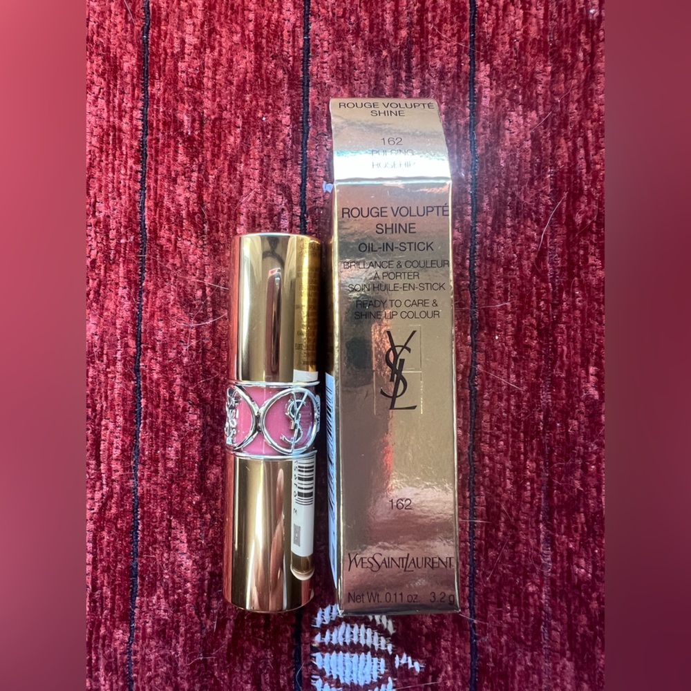 ❤️YSL DISCONTINUED Rouge Volupte Shine Oil In Stick Lipstick #162pulsing rosehip
